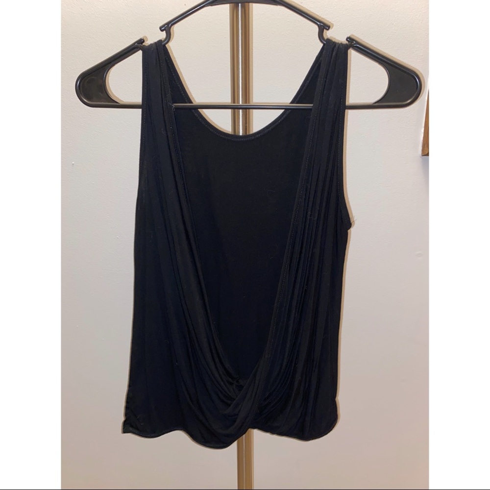 Open Swoop Back Tan Top